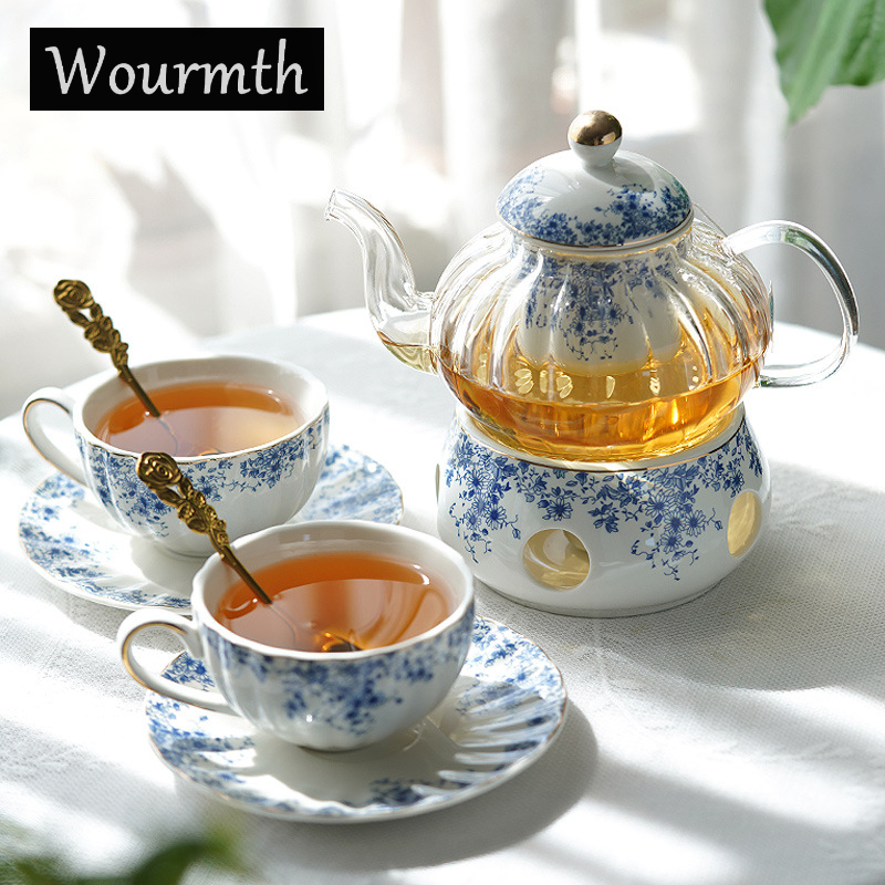 Korean Tea Set - English-style Afternoon Tea Set, Flower Teapot,