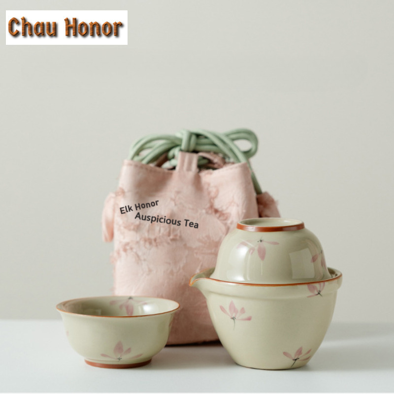 Pure Hand-painted Powder Orchi - Korean Tea Set 评论和价格