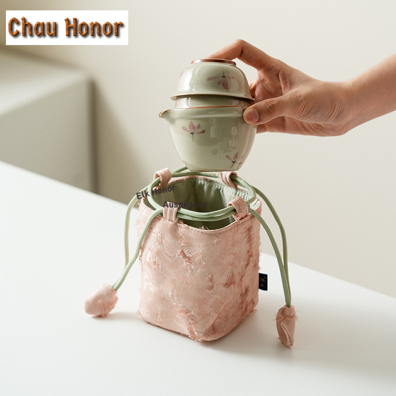 Pure Hand-painted Powder Orchi - Korean Tea Set 评论和价格