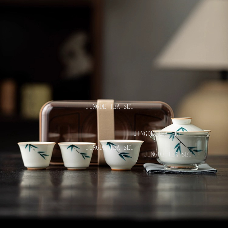 Portable Ceramic Tea Pot and C - Korean Tea Set 评论和价格