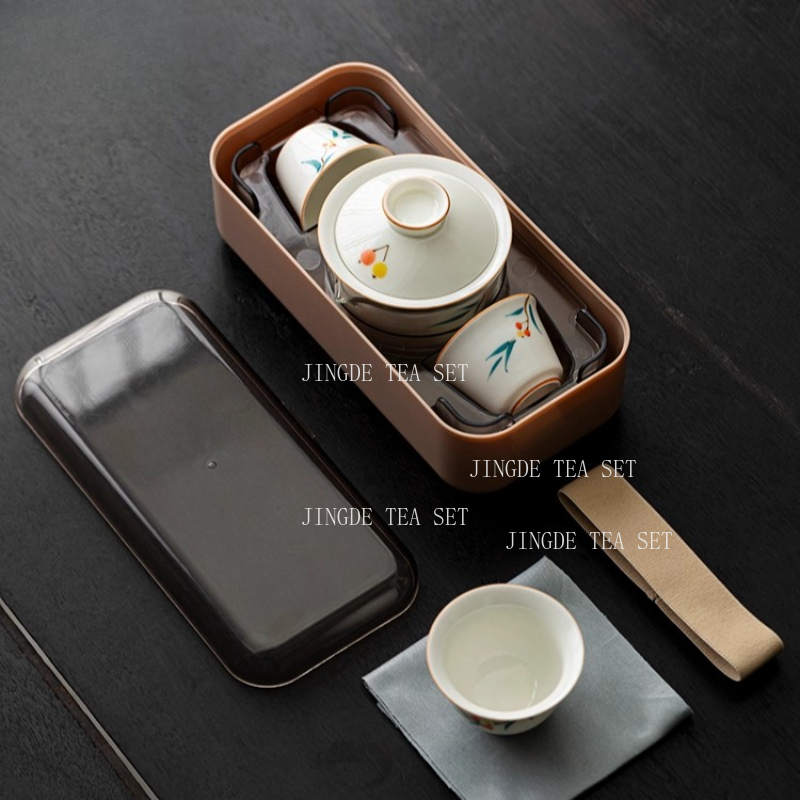 Portable Ceramic Tea Pot and C - Korean Tea Set 评论和价格