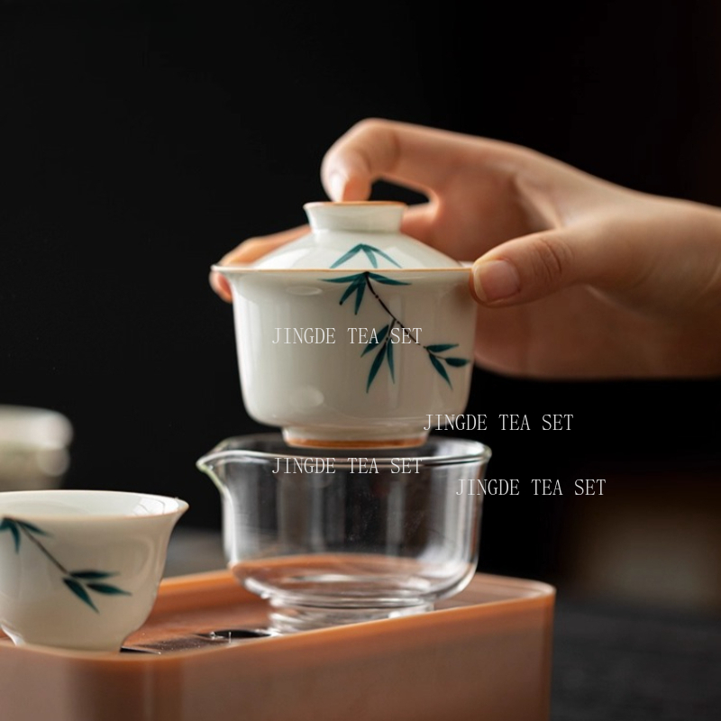 Portable Ceramic Tea Pot and C - Korean Tea Set 评论和价格
