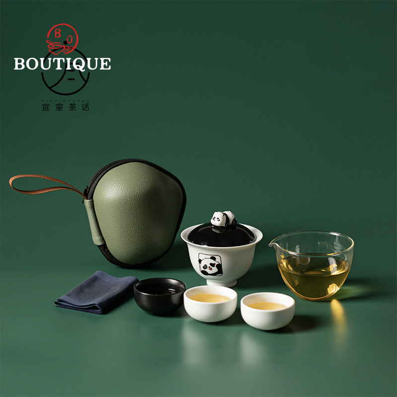 Yishi Talk Panda Travel Set Ca - Korean Tea Set 评论和价格
